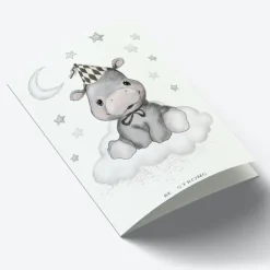 Mouse & Pen A7 Kort Baby Flodhest