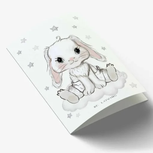 Mouse & Pen A7 Kort Be Loving Kanin