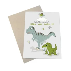 Mouse & Pen A6 Kort Dino Let The World Hear You Roar