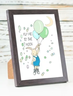 Mouse & Pen A6 Kort Fly Me To The Moon Bla