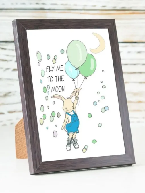 Mouse & Pen A6 Kort Fly Me To The Moon Bla