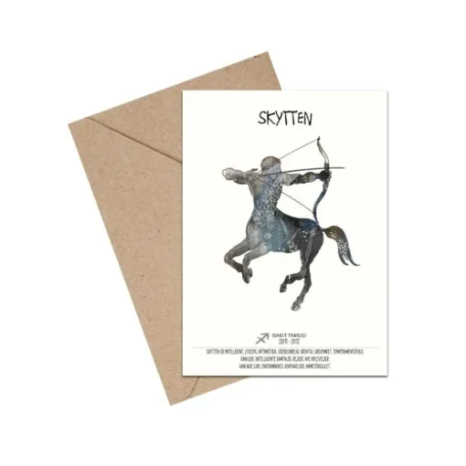 Mouse & Pen A6 Kort, Stjernetegn Skytten