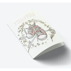 Mouse & Pen A7 Kort, Tillykke Lyserod Converse
