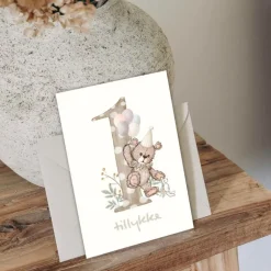 Mouse & Pen A6 Kort Tillykke Talkort - 1 Ar