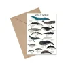 Mouse & Pen A6 Kort, World Of Whales