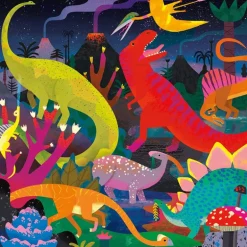Mudpuppy - Puslespil 500 Brk - Dinosaurer - Selvlysende