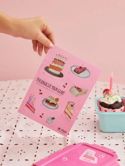Rice Klistermærker - Pink - Sweet Cake