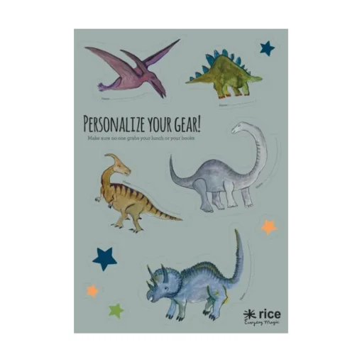 Rice Klistermærker - Stovet Gron - Dino