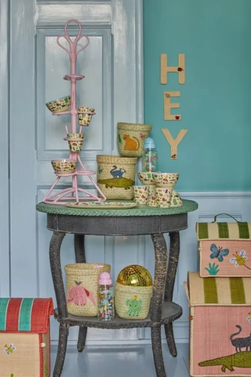 Rice Lille Melamin Skal - Lys Bla - Sweet Jungle