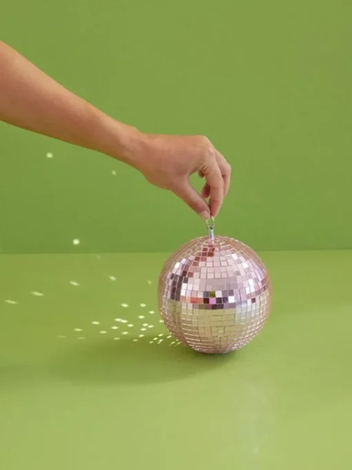 Rice Mellem Diskokugle - Pink