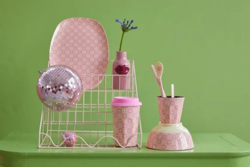 Rice Mellem Diskokugle - Pink