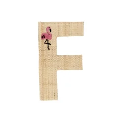 Rice Raffia Klistermærker - F - Flamingo