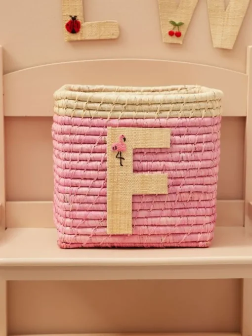 Rice Raffia Klistermærker - F - Flamingo