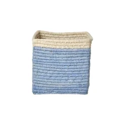 Rice Raffia Opbevaringskurv - Bla/Natur