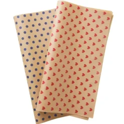 Rice 50Stk Madpapir - Hjerter