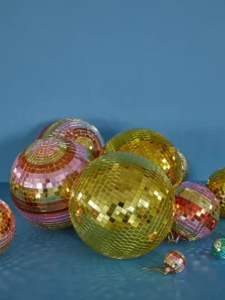 Rice Stor Diskokugle - Guld