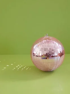 Rice Stor Diskokugle - Pink