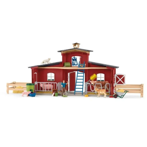 Schleich Red Barn With Animals And Accessories