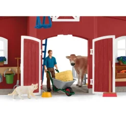 Schleich Red Barn With Animals And Accessories