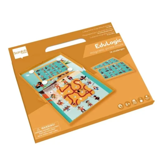 Scratch Magnetisk Logikspil - Piratlabyrint