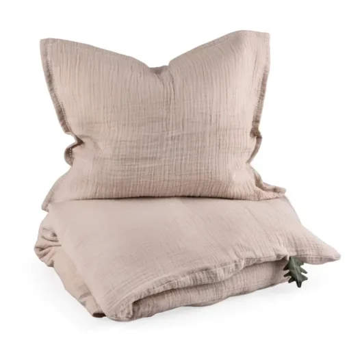 Sebra Musselin Sengetøj, Baby - Seabreeze Beige