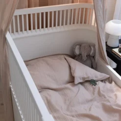 Sebra Musselin Sengetøj, Baby - Seabreeze Beige