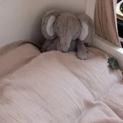Sebra Musselin Sengetøj, Baby - Seabreeze Beige