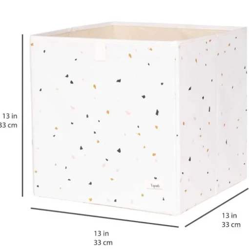 3 Sprouts Opbevaringskasse, Terrazzo/Creme