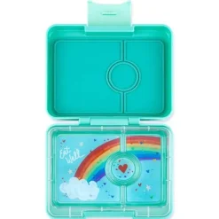 Yumbox Mini Snack Madkasse, Tropical Blue/Rainbow