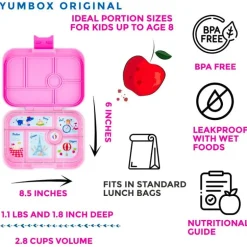 Yumbox Original 6 Rum, Fifi Pink/Paris
