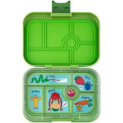 Yumbox Original 6 Rum, Matcha Green/Monster