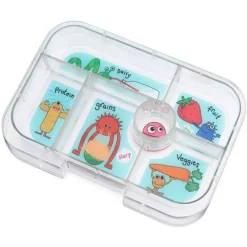 Yumbox Original 6 Rum, Matcha Green/Monster