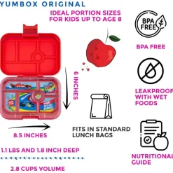 Yumbox Original 6 Rum, Red/Race