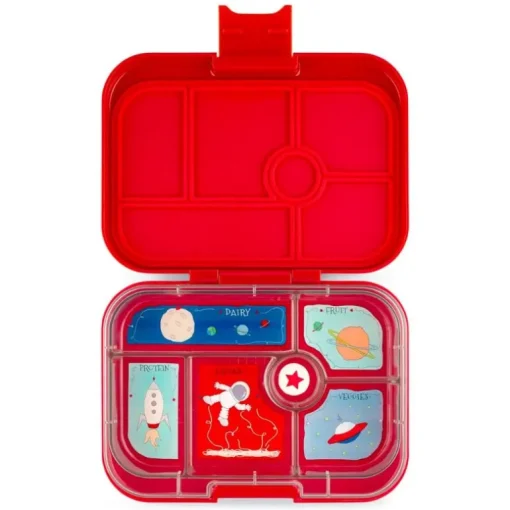 Yumbox Original 6 Rum, Roar Red/Rocket