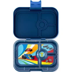 Yumbox Panino 4 Rum, Blue/Race Cars