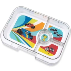 Yumbox Panino 4 Rum, Blue/Race Cars